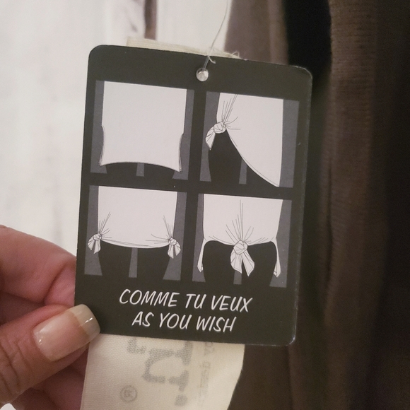 Cloth by designmulti tie longsleeve top army green & yellow - Picture 6 of 7